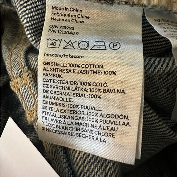 H&M Dark Blue Flare maxi Jean Women's Modest denim skirt size 4 cotton - Picture 5 of 6